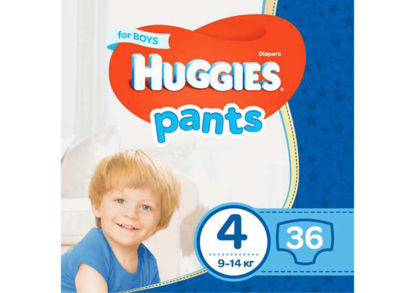 Фото Подгузники-трусы Huggies (Хаггис) Boy (для мальчиков) размер 4 (вес 9-14 кг) 36 штук